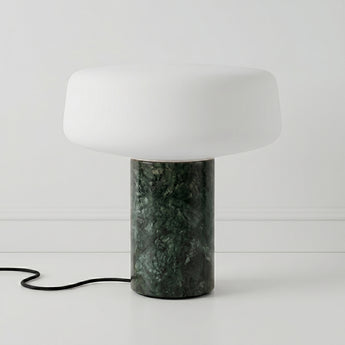 Luminária de Mesa Abajur Minimalista Moderno Mármore Vidro Avenca — ORNE