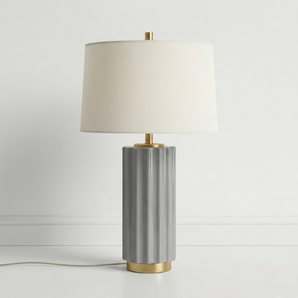 Luminária de Mesa Abajur Moderno Minimalista Cerâmica Metal Dover — ORNE