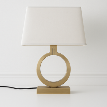 Luminária de Mesa Abajur Moderno Minimalista Tecido Metal Horseshoe — ORNE