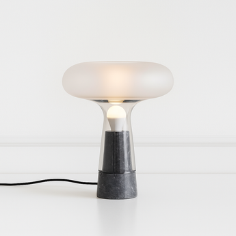Luminária de Mesa Abajur Moderno Minimalista Mármore Vidro Aware — ORNE