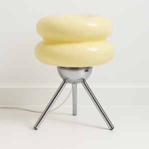 Luminária de Mesa Abajur Moderna Minimalista LED Vidro Joulla - Amarelo - ORNE™