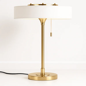 Luminária de Mesa Abajur Moderna Minimalista Metal Acrílico Lerho - Branco / Ø35x48cm - ORNE™