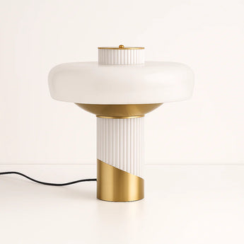Luminária de Mesa Abajur Moderno Retrô Vintage Vidro Metal Gatsby — ORNE