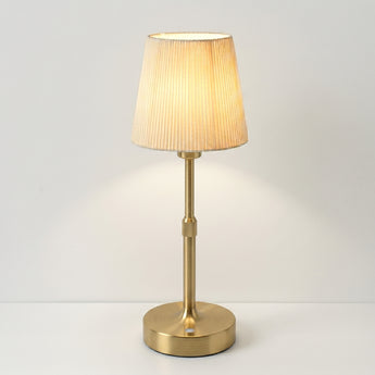 Luminária de Mesa Abajur Recarregável Clássico Moderno Tecido Metal LED Dean — ORNE