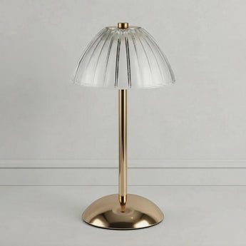 Luminária de Mesa Abajur Recarregável Clássico Moderno Metal Dourado LED Molise — ORNE