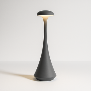 Luminária de Mesa Abajur Moderna Minimalista LED Metal Tacco - Cinza / Dimerizável (3000K-6000k) / Ø9x26,5 - ORNE™
