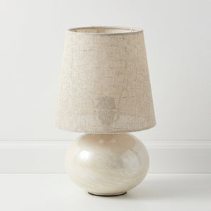 Luminária de Mesa Moderna Minimalista Mármore Tecido Dagana — ORNE
