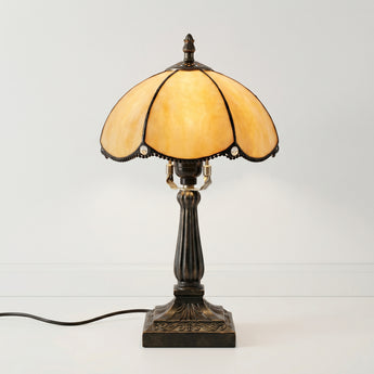 Luminária de Mesa Retrô Minimalista Metal Resina Vidro Tambun — ORNE
