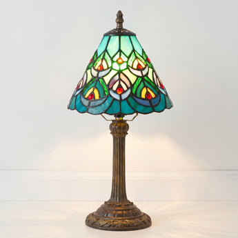 Luminária de Mesa Tiffany Retrô Minimalista Metal Resina Vidro Pasir — ORNE