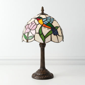Luminária de Mesa Tiffany Retrô Minimalista Resina Vidro Comodoro — ORNE