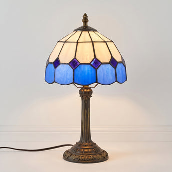 Luminária de Mesa Tiffany Retrô Minimalista Vidro Resina Metal Cipolletti — ORNE