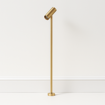Luminária Poste de Luz Interno Regulável Direcionável Articulado Metal IP20 LED Focal - Dourado / 20cm / Branco Quente (3000K) / 220v (Dimerizável) - ORNE™
