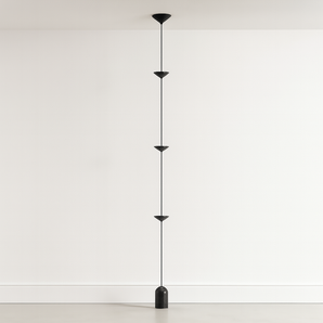 Luminária de Piso Moderna Minimalista LED Metal Mármore Casvanie - 3 Lâmpadas / Preto / Branco Quente (3000K) - ORNE™