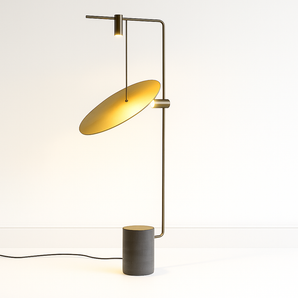 Luminária de Piso Coluna Moderna Minimalista Cimento Metal LED Drums — ORNE