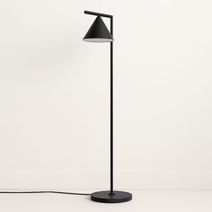 Luminária de Piso Moderna Minimalista Cone - Preto - ORNE™