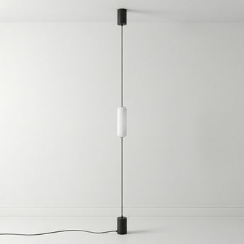 Luminária de Piso Coluna Moderna Minimalista Vidro Metal Globo LED Bergamo — ORNE