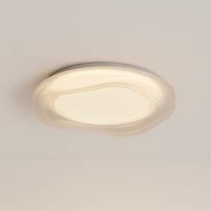 Luminária Plafon Moderna Minimalista LED Acrílico Metal Feng - Ø40cm / Orgânico / Branco Quente (3000K) - ORNE™
