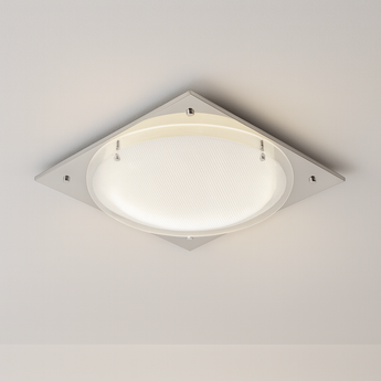 Luminária Plafon Moderna Minimalista LED Metal Patras - 24x24cm / Alumínio - ORNE™