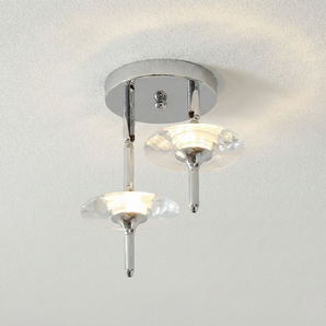 Luminária de Teto Plafon Sobrepor Redondo Direcionável Moderno Minimalista Cristal Metal LED Castellar — ORNE
