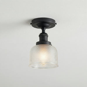 Luminária de Teto Plafon Sobrepor Redondo Industrial Retrô Vintage Vidro Metal Globo Cefalù — ORNE