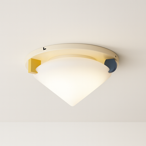 Luminária Plafon Moderna Infantil Minimalista LED Metal Acrílico Madeira Farsta - Ø45cm / Branco Quente (3000K) - ORNE™