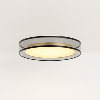 Luminária de Teto Plafon Sobrepor Redondo Moderno Minimalista Vidro Metal LED Lustrous — ORNE