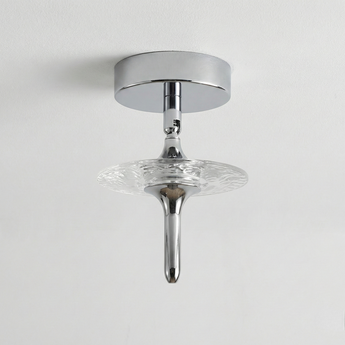 Luminária de Teto Plafon Sobrepor Redondo Moderno Minimalista Cristal Metal LED Tona — ORNE