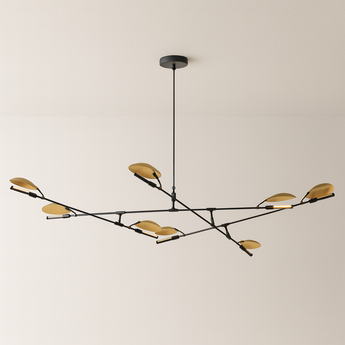 Luminária Pendente Moderna Minimalista LED Metal Collie - 8 Lâmpadas / Branco Quente (3000K) - ORNE™