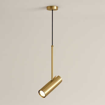 Luminária Pendente Moderna Minimalista Metal Dole - Dourado / 1 lâmpada / Branco Quente (3000K) - ORNE™