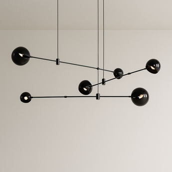 Luminária Pendente Moderno Minimalista Globos de Vidro Fix - 6 lâmpadas - ORNE™