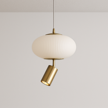 Luminária Pendente Moderno Clássica Minimalista Torô - Branco / Ø24cm - ORNE™