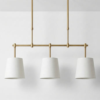 Luminária Pendente Clássico Minimalista Tecido Metal Linear Marvão — ORNE