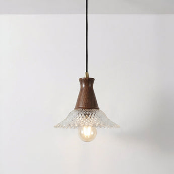 Luminária Pendente Clássico Retrô Vintage Madeira Nogueira Metal Diest — ORNE