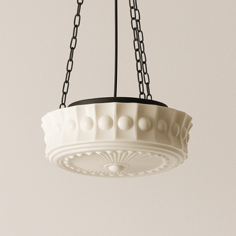Luminária Pendente Moderna Minimalista Vidro Lustrum - Ø35x15cm / Vidro e Alumínio - ORNE™