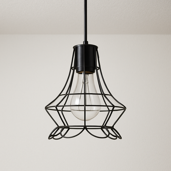Luminária Pendente Industrial Retrô Vintage Metal Preto Aramado Bind — ORNE
