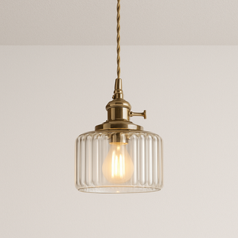 Luminária Pendente Industrial Retrô Vintage Vidro Metal Blehe — ORNE