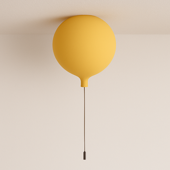 Luminária Pendente Moderna Minimalista Infantil Baloon - Fosco / Amarelo / Ø20cm - ORNE™