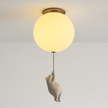 Luminária Pendente Infantil Moderno Vidro Globo Bear — ORNE