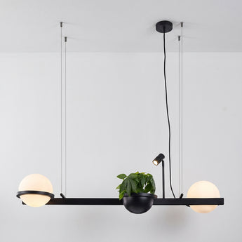 Luminária Pendente Moderna Minimalista Metal Vidro Moron — ORNE
