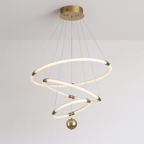 Luminária Pendente Moderno Minimalista Acrílico Metal LED Rings Ball — ORNE