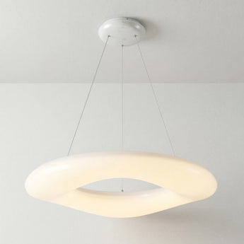 Luminária Pendente Moderno Minimalista Acrílico Metal Branco LED Ézé — ORNE