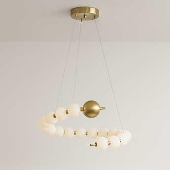 Luminária Pendente Moderna Minimalista LED Acrílico Metal Olda - Ø42cm - ORNE™