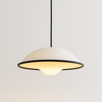 Luminária Pendente Moderna Minimalista Acrílico Sandera - Preto / Ø45 - ORNE™