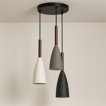 Luminária Pendente Moderno Minimalista Madeira Metal Dumb — ORNE