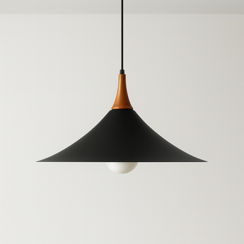 Luminária Pendente Moderna Minimalista LED Metal Muelle - Preto / 110v / Branco Quente (3000K) - ORNE™