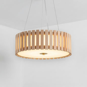 Luminária Pendente Moderno Minimalista Madeira Carvalho LED Putuo — ORNE
