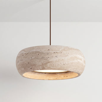 Luminária Pendente Moderno Minimalista Mármore Travertino LED Yirga — ORNE