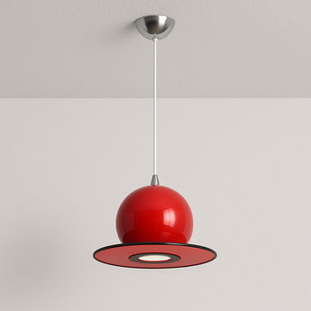 Luminária Pendente Moderno Minimalista LED Alumínio Mavo - Vermelho / Branco Quente (3000K) - ORNE™