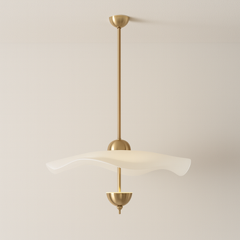 Luminária Pendente Moderna Minimalista LED Acrílico Metal Toqualle - 1 Lâmpada / Ø40cm / Dimerizável (3000K - 6000K) - ORNE™