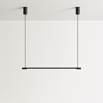 Luminária Pendente Moderna Minimalista LED Metal Stegli - 80cm / Preto / Alumínio - ORNE™